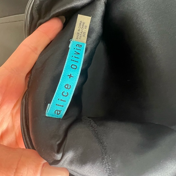 Alice + Olivia black mini lace up leather dress - Picture 3 of 5